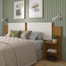 Mesa Cabeceira Extensível Cama Solteiro Casal Queen King Box:freijó-freijó/offwhite - 1