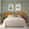 Mesa Cabeceira Extensível Cama Solteiro Casal Queen King Box:freijó-freijó/offwhite - 5