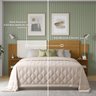 Mesa Cabeceira Extensível Cama Solteiro Casal Queen King Box:freijó-freijó/offwhite - 12