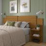 Mesa Cabeceira Extensível Cama Solteiro Casal Queen King Box:freijó-freijó/offwhite - 4
