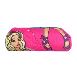 Edredom Solteiro Lepper Barbie Microfibra Dupla Face Estampado Rosa - 4
