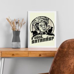 Quadro Bruxa do 71- Chaves 33x24cm:moldura Branca - 1