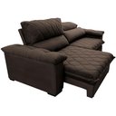 Ver imagem 7 de Sofá Retrátil e Reclinável 2,15m Molas Ensacadas Cama inBox Big Home com Bordado 3D Velusoft Caf
