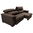 Ver mais imagens de Sofá Retrátil e Reclinável 2,15m Molas Ensacadas Cama inBox Big Home com Bordado 3D Velusoft Caf