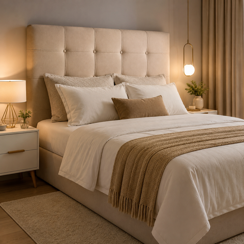Cabeceira Estofada Queen 160 cm para Cama Box Virginia em Veludo