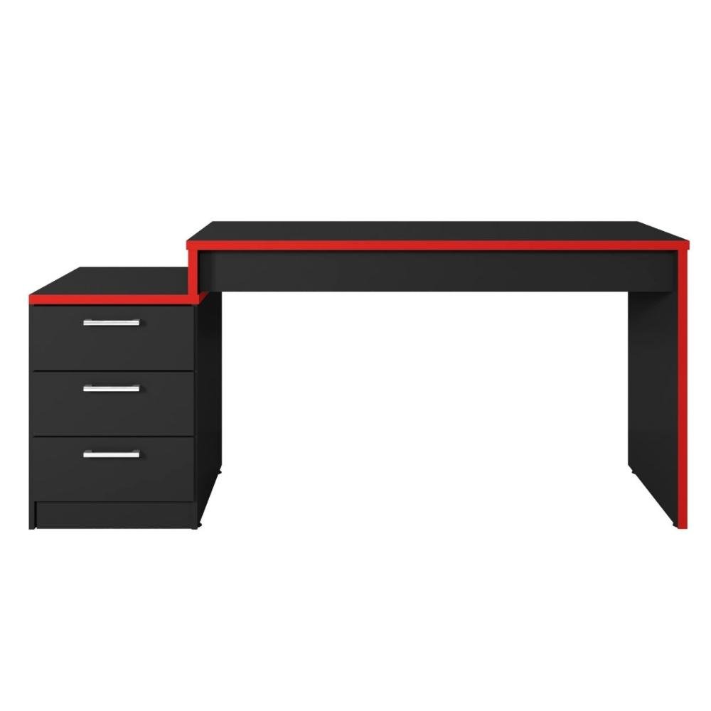 Mesa Gamer Para Computador Desk X5 - Preto /Vermelho - Larbelle - 4