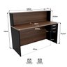 Balcão Atendimento Recepção Consultório 1200x600 C/gaveteiro - Nogal - 5