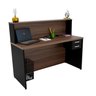 Balcão Atendimento Recepção Consultório 1200x600 C/gaveteiro - Nogal - 4
