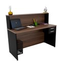 Ver imagem 4 de Balcão Atendimento Recepção Consultório 1200x600 C/gaveteiro - Nogal