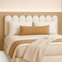 Ver imagem 5 de Cabeceira Nuvem Estofada Queen Size 8 Placas em Suede 45cm:branco