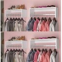 Ver imagem 1 de kit 4 uni Cabideiros De Parede Arara Porta Roupas Quarto Closet Vintage AJL Cabides suspensos