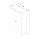 Ver imagem 4 de Armário Multiuso Ditália 2 Portas com Rodízios AR-70 Preto