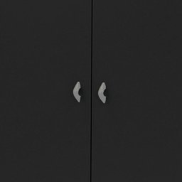 Armário Multiuso Ditália 2 Portas com Rodízios AR-70 Preto - 7