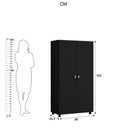 Ver imagem 6 de Armário Multiuso Ditália 2 Portas com Rodízios AR-70 Preto