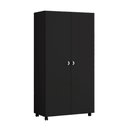 Ver imagem 2 de Armário Multiuso Ditália 2 Portas com Rodízios AR-70 Preto