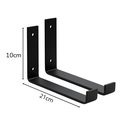 Ver imagem 6 de Kit 8 Suporte Mão Francesa Invertida 20cm Estilo Industrial