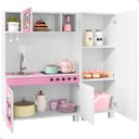 Ver imagem 3 de Cozinha Infantil MDF Rosa para Menina Completa Geladeira Microondas Forno Pia Armario Educativo