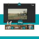 Ver imagem 2 de Conjunto Rack e Painel de TV Cedro 160cm e 180cm MDP Preto Móveis Carraro