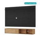 Ver imagem 5 de Conjunto Rack e Painel de TV Cedro 160cm e 180cm MDP Preto Móveis Carraro