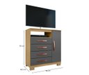 Ver imagem 7 de Kit Quarto Guarda Roupa 6 Portas 2 Gavetas com Espelho Comoda Sapateira e Multiuso Carvalho Grafite