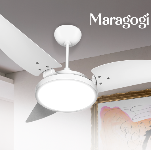 Ventilador de Teto Maragogi LED 6500K Branco Com 3 Pás de MDF 220 V Ventex - 2
