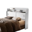 Ver imagem 2 de Cabeceira Box Casal Jessica 1,45m com 2 Portas e Nichos - Branco