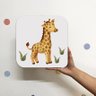 Quadrinho Decorativo Safari em Aquarela Adesivos Primeiro Quarto Girafa - 1