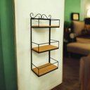 Ver imagem 6 de Prateleira de Parede Rústica 3 Andares Madeira Maciça Fixação Parafuso Organizador Sala
