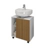 Gabinete Pequin Branco Ripado Mdp 12mm - Móveis Bechara - 1