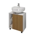 Ver imagem 1 de Gabinete Pequin Branco Ripado Mdp 12mm - Móveis Bechara