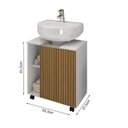 Ver imagem 3 de Gabinete Pequin Branco Ripado Mdp 12mm - Móveis Bechara