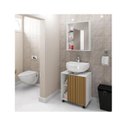 Ver imagem 4 de Gabinete Pequin Branco Ripado Mdp 12mm - Móveis Bechara