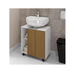 Gabinete Pequin Branco Ripado Mdp 12mm - Móveis Bechara - 2