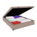 Ver imagem 1 de Cama Box com Baú Viúvo Bravus Madeira Tecido Bege Vtech 128cm