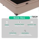 Ver imagem 3 de Cama Box com Baú Viúvo Bravus Madeira Tecido Bege Vtech 128cm