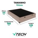 Ver imagem 4 de Cama Box com Baú Viúvo Bravus Madeira Tecido Bege Vtech 128cm