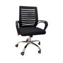 Ver imagem 1 de Cadeira Escritório Giratória Ergonômica Diretor Altura Ajustável Tela Mesh Zebrada com Sistema Relax