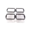Ver imagem 6 de Conjunto 4 Potes Hermético Acrílico Quadrado Transparente ISG