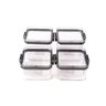 Conjunto 4 Potes Hermético Acrílico Quadrado Transparente ISG - 6