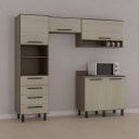 Ver imagem 1 de Cozinha Modulada 4 Peças Evolution Tannat/legno Crema