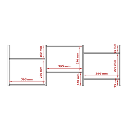 Nicho Organizador Decorativo de Parede Million Quarto Sala Escritório Branco/rosa - 3