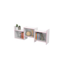 Nicho Organizador Decorativo de Parede Million Quarto Sala Escritório Branco/rosa - 1