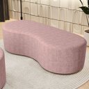 Ver imagem 2 de Puff Decorativo Orgânico para Living Quarto 140cm Orbit W01 Linho Rosa - Lyam Decor