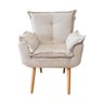 Poltrona Opala com Puff Suede Bege Ab Estofados - 3