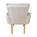 Ver imagem 5 de Poltrona Opala com Puff Suede Bege Ab Estofados