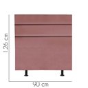 Ver imagem 3 de Cabeceira Estofada Cama Box Solteiro 90cm Argentina Suede Rose- Mabe Magazine