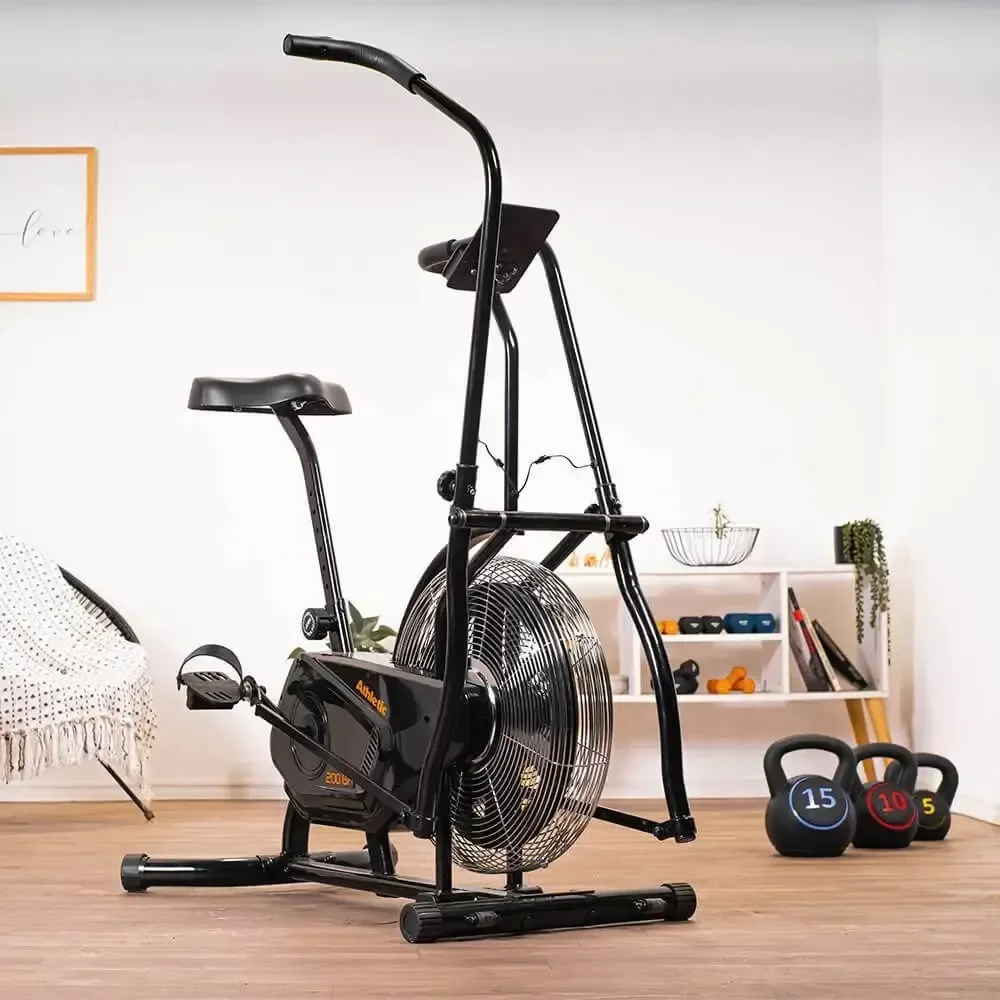 Ver imagem 2 de Air Bike Athletic 200ba Resistência a Ar Suporta 100kg Alta Intensidade e Monitor com Pulso para Cas