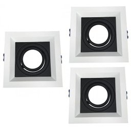 Kit Com 3 Embutido Recuado Ii Par16 50w 117x117x75mm Newline - 1