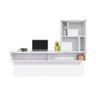 Escrivaninha Suspensa Lilac com Estante de Livros Link Branco Fosco Tauari Nobre Colibri Moveis - 3