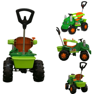 Tratorzin de Passeio e Pedal Infantil 2 em 1 Verde Bandeirante